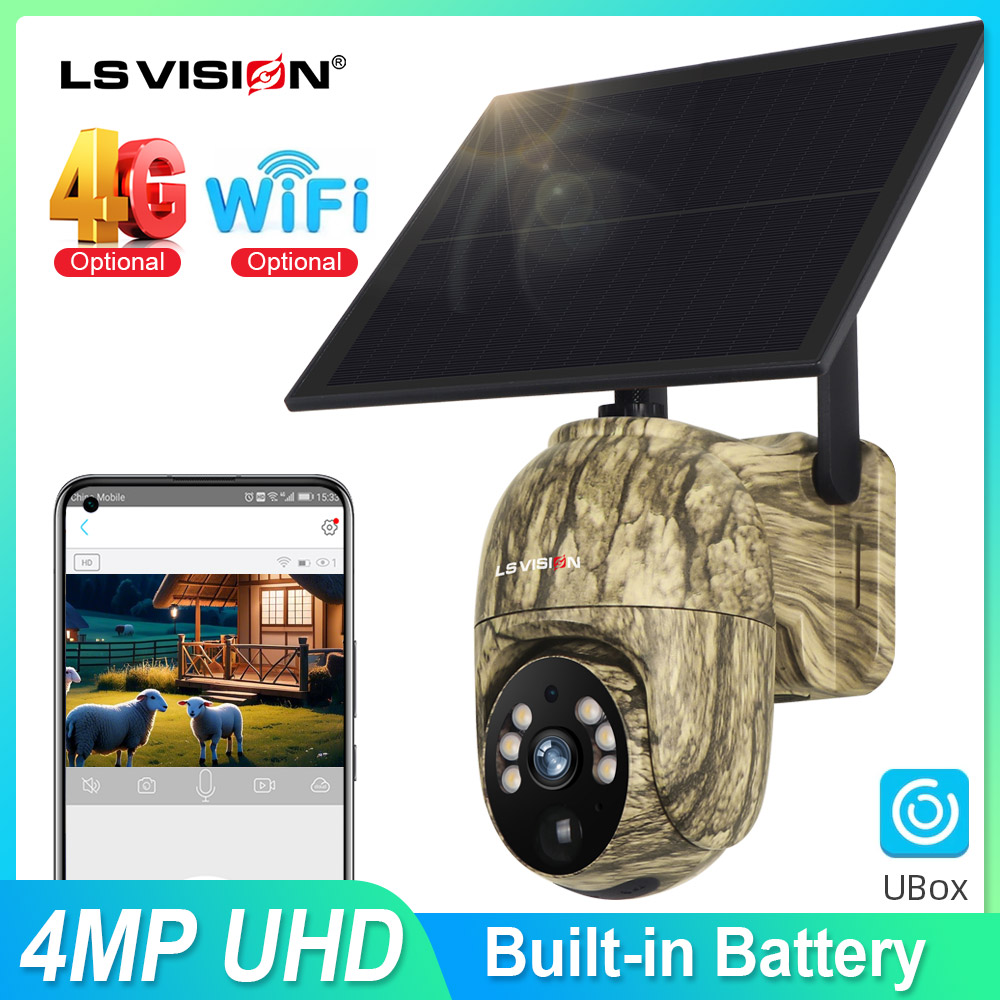Outdoor Hunting Camera Wireless - LS VISION 2K Solar Security Camera