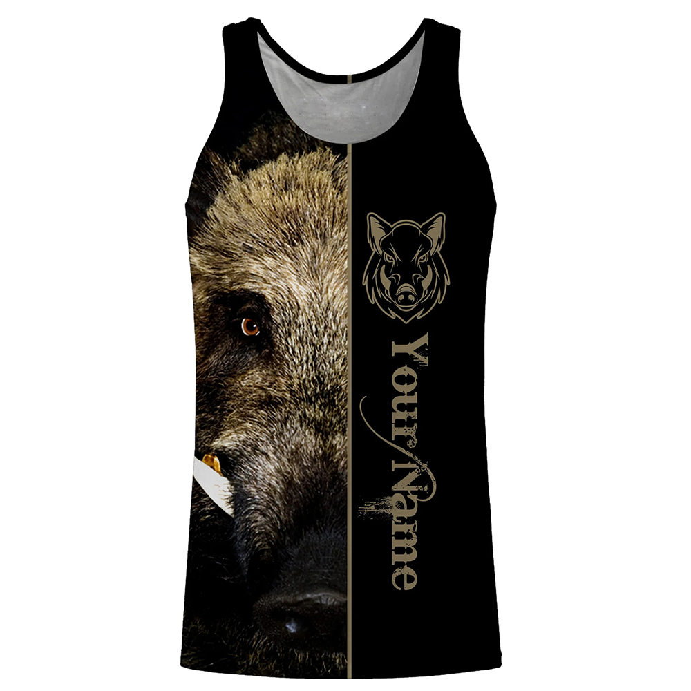 Outdoor Hunting Dog Names - Custom Name Boar Hunter Tank Top