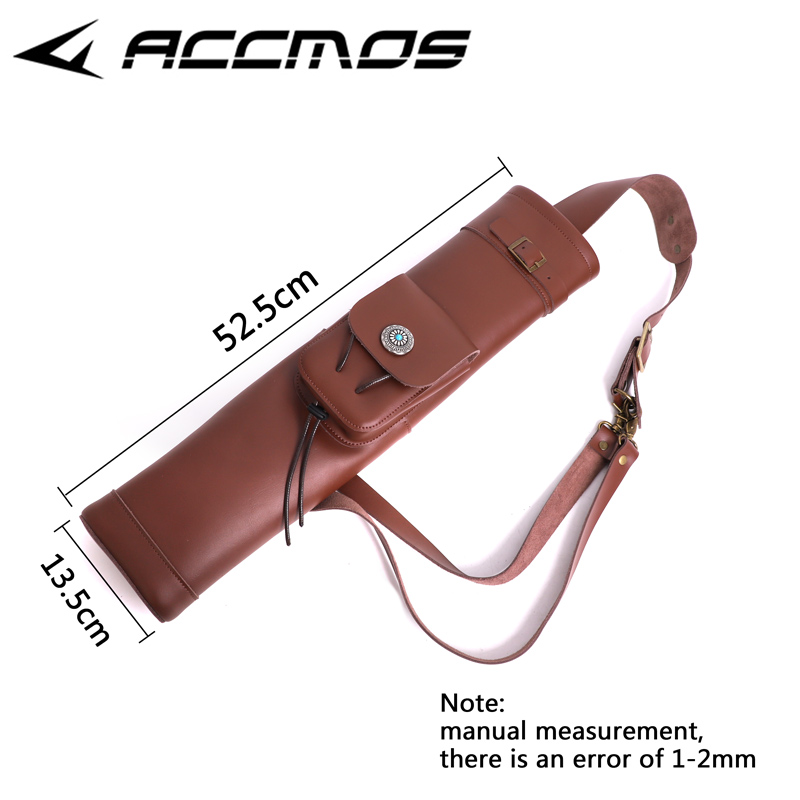 Quiver Arrow Back - Archery Cowhide Leather Horseback Quiver Traditional