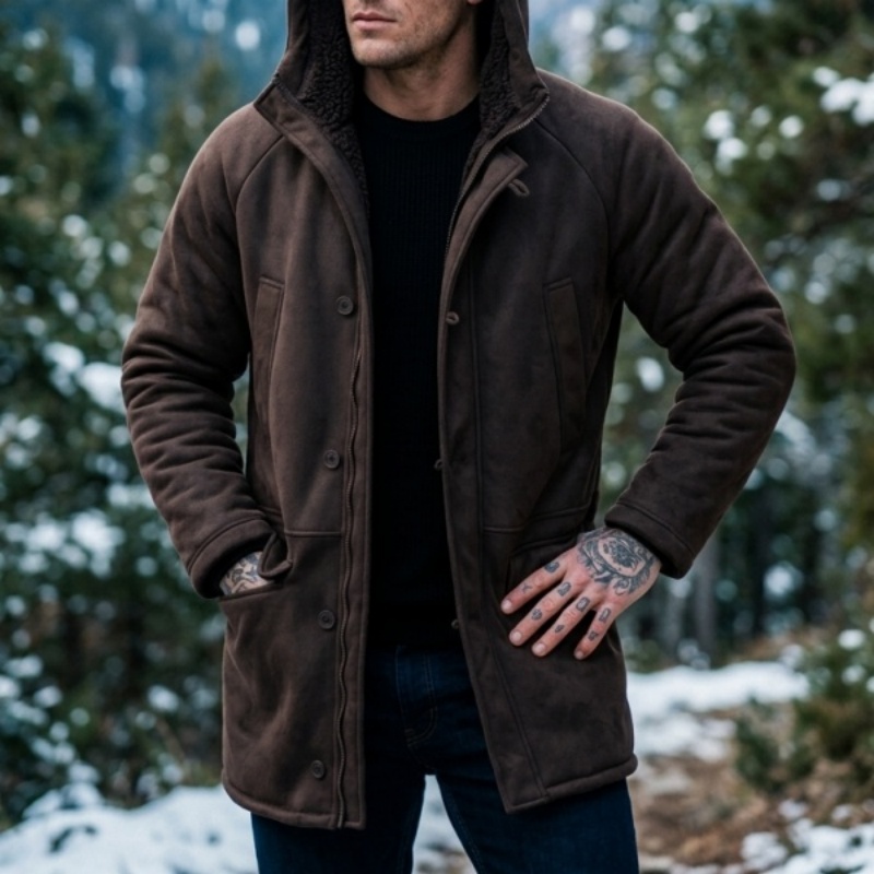 New Men's Faux Fur Lined Hoode - огляд і ціна Men'S Outdoor Hunting Jacket