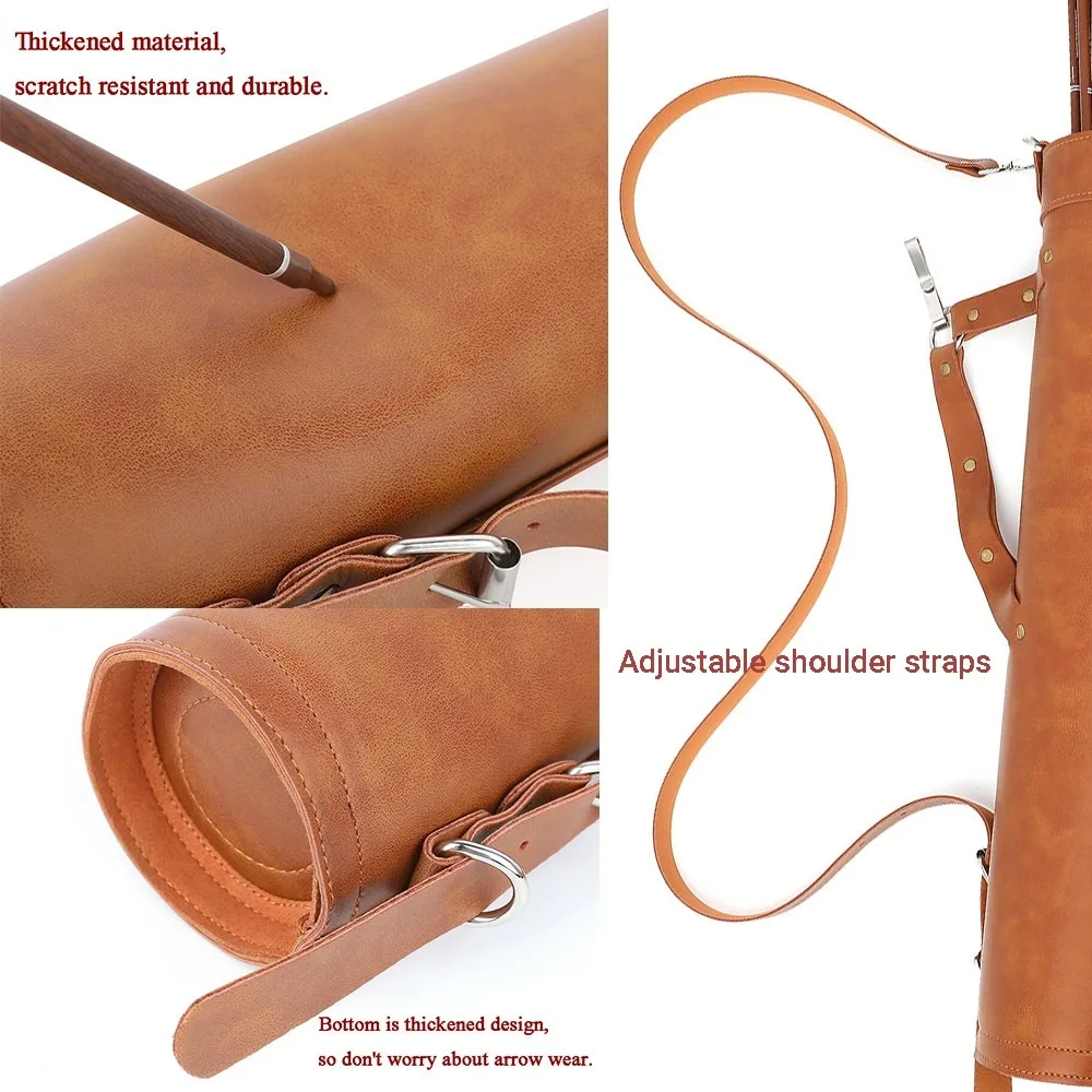 1pc Traditional PU Leather Bac - огляд і ціна Quiver Arrow Back